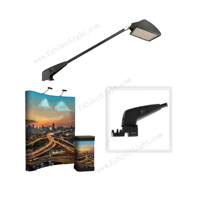 LED exhibition lights for fabric pop up display