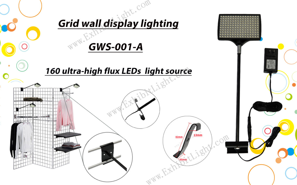 grid wall display lighting gws-001-a grid wall display lighting gws-001-a