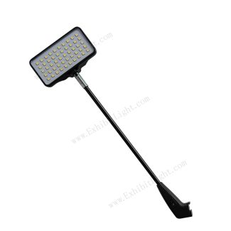 tension fabric backwall display floodlights