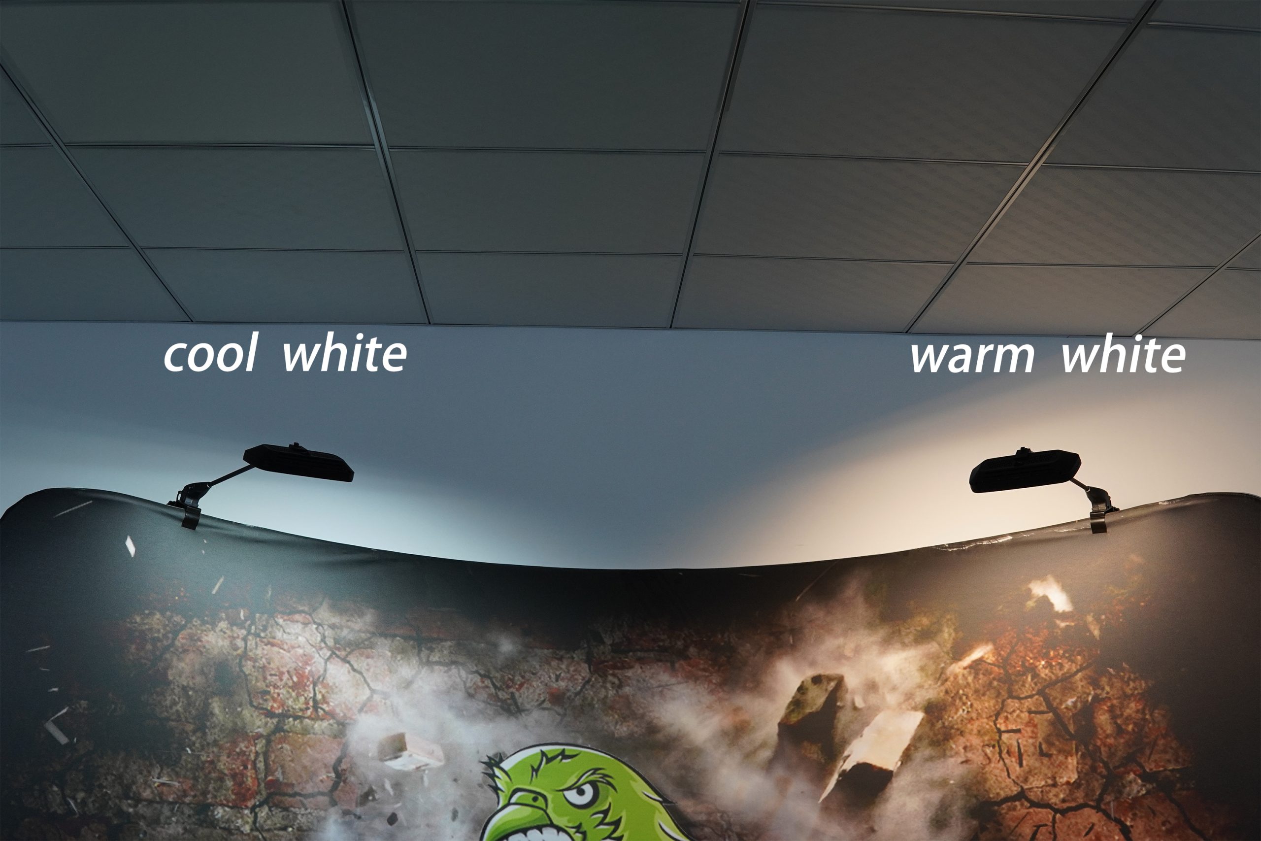 exhibit arm lights CCT changeable