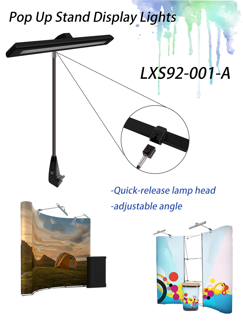 Display lamp with detachable head