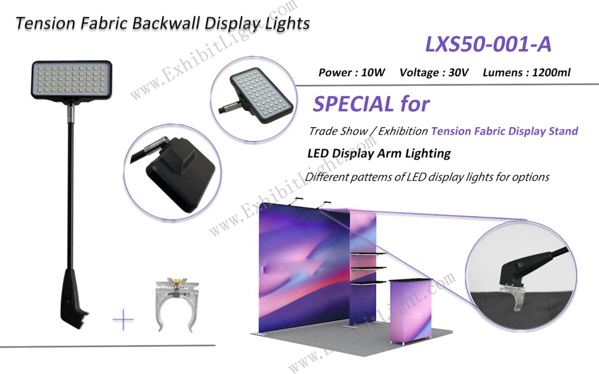 Tension Fabric Backwall Display lights LXS50-001-A Tension Fabric Backwall Display lights LXS50-001-A