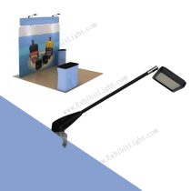 curved tension fabric display lights for trade show