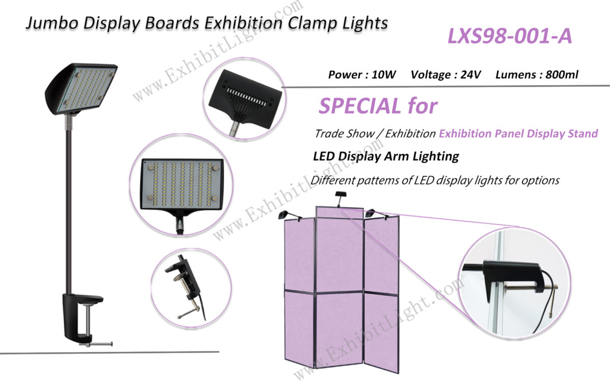 jumbo display boards exhibition clamp lights lxs98-001-a