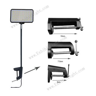 LED lighting with clips for exhibition panel