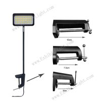 portable display boards long arm clip light installation