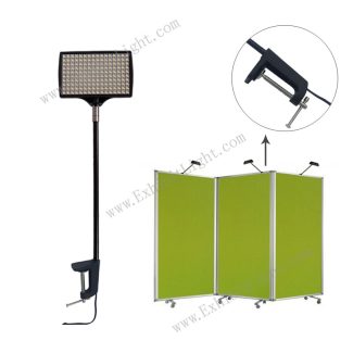 Large panel display clamp lighting