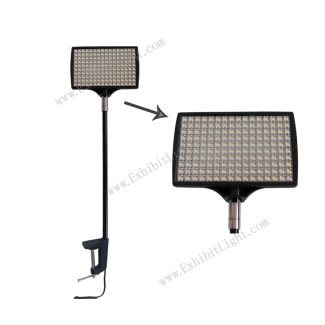 Large panel display clamp light for trade show