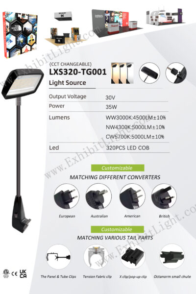 three CCT changeable display light lxs320-tg001